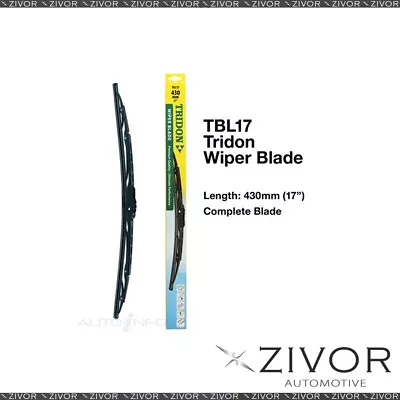 TRIDON Wiper Complete Blade For HOLDEN CAMIRA JD 1.6L 4D Wgn 16JH L16 1984-1987 • $30.18