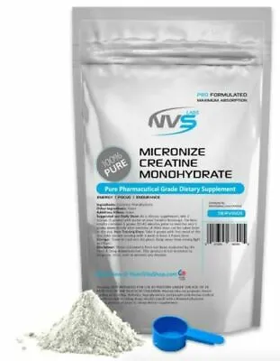 New NVS Labs Creatine Powder Unflavored 250g Micronized Monohydrate 50 Servings  • $24.95