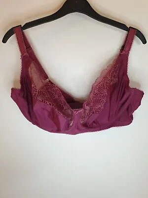 Charnos Ophelia Side Support Full Cup Bra- Raspberry. Uk 40FF • £18.19