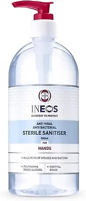 INEOS 500 Sanitiser Gel Hand Hospital Grade Antibacterial Instant Kills Bacteria • £7.57