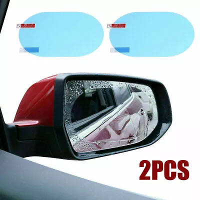 £2.88 • Buy 2x Oval Car Auto Anti Fog Rainproof Rearview Mirror Protective Film Accessories