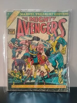 Marvel Treasury Edition Collector Issue 7 The Mighty Avengers - Large Comic 1975 • £12.50