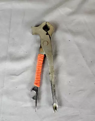 Vintage Fence Tool Wire Fencing - Linesman - Pliers Hammer Nail Staple Puller • $11.79