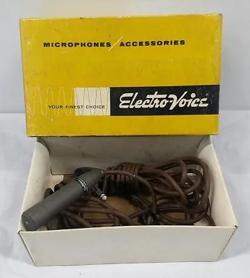 Vintage Electro-Voice EV 647A Lavalier Dynamic Microphone Mic. Long Cord W/ Box • $57.99