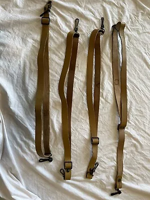 French Military Mat Brown Leather Rifle Sling Army Mas Rifle 49 & 49/54 Genuine • $22.95