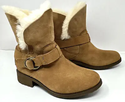 New~UGG Women's Bodie Waterproof Suede Boots~Chestnut~7 • $111.20