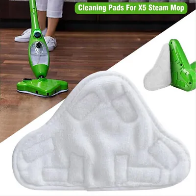 Stick On White Washable Cleaning Pads Microfiber For X5 Steam Mop H20 H2O • $21.58