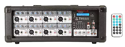 Rockville RPM80BT 2400W Powered 8 Channel Mixer/Amplifier W/Bluetooth/Eq/Effects • $245.81