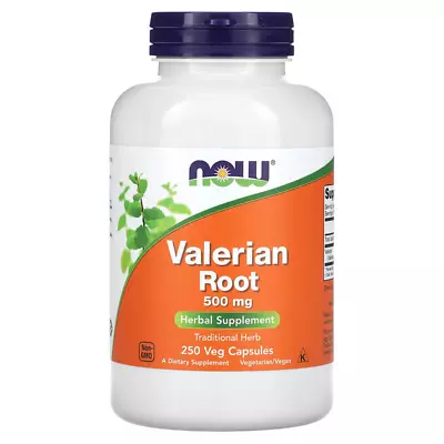 Valerian Root 500 Mg 250 Veg Capsules - NOW FOODS - Fast Fresh UK Stock • £23.99