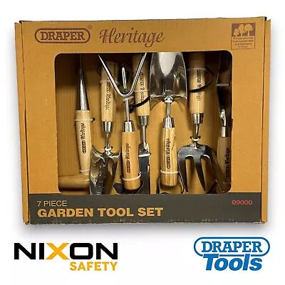 Draper Heritage Stainless Steel Garden Tool Set With Ash Handles (7 Piece) • £45.95