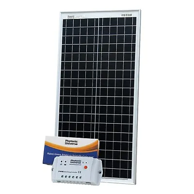 £109.99 • Buy 40W 12V Solar Panel Kit (10A Controller, 5m Cable) For Camper / Boat 40 Watt