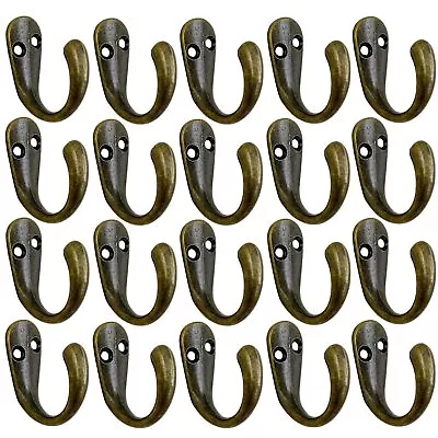 Coffee Cup Hooks 20pcs Vintage Bronze Hooks Door Wall Closet Mounted Single H... • $23.88