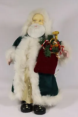 Vintage Christmas Wind Up Bisque Old World Santa Claus Musical & Moves 14  WORKS • $19.99