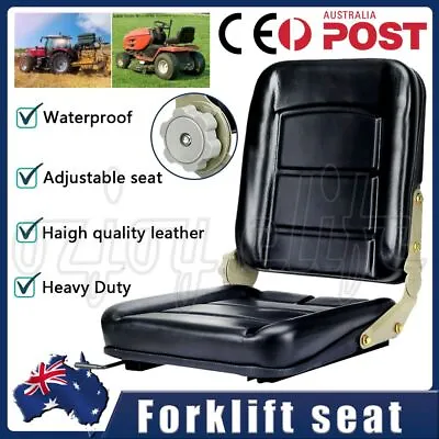 $64.99 • Buy Adjustable Tractor Seat Forklift Excavator Truck Universal Backrest PU Chair AU
