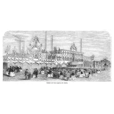 £9.99 • Buy LEEDS Works Of The Mayor Decorated For The Royal Visit - Antique Print 1858
