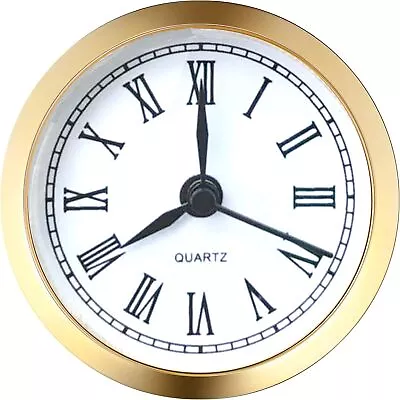 Mini Clock Insert 2.4 Inch Round Quartz Fit Up Movement Miniature Clock White • $11.95