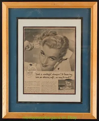 Marilyn Monroe Rayve Shampoo Ad In Frame - Nice Sexy Poster Looking B/w Image • $90