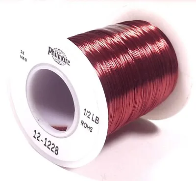 Philmore Magnet Winding Wire 28 AWG Pure Copper Enameled 1/2Lb Spool (1032 Ft) • $29.95