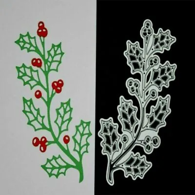 £1.80 • Buy Metal Cutting Die Embossing Card Making DIY Crafts Holly Berries Christmas Decor