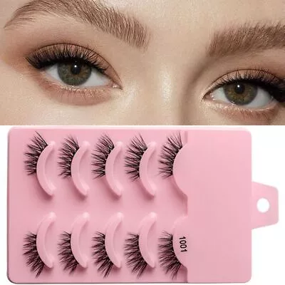 $4 • Buy False Eyelashes Crisscross Natural Long Half Eye Lashes 3D Faux Mink Hair