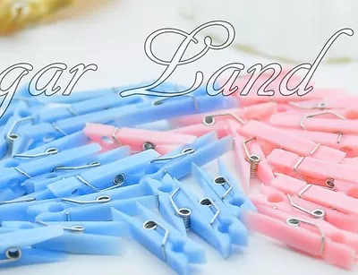 48 Mini Clothes Pins Baby Shower Favors Gender Reveal Gifts Decoration Recuerdos • $4.99