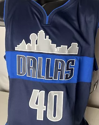 NEW Dallas Mavericks Jersey Harrison Barnes #40 City Skyline Spellout Sz XL NBA • $34.98