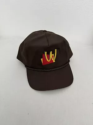 Vintage Style McDonald's Hat Cap With Logo  StrapBack Upside Down Golden Arches • $39.99