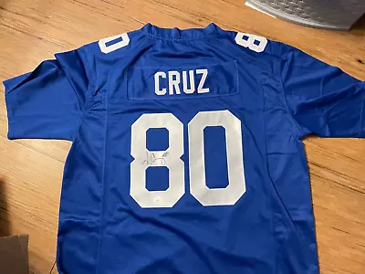 VICTOR CRUZ AUTOGRAPHED Signed Custom Jersey Auto Certified JSA Size XL  • $149.95