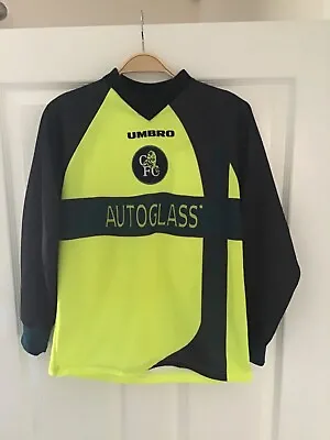 1997-1998 Rare Umbro Chelsea Goalkeeper Football Shirt Jersey Youth XXS • £44.99