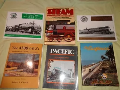 Railroad Books Lot #4  SP ATSF STEAM      Excl • $45