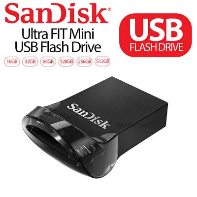 £3.89 • Buy SanDisk Ultra Fit USB 32GB 64GB 128GB 256GB 512GB 3.0 Flash Drive Memory Stick