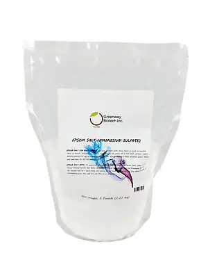 Epsom Salt (Magnesium Sulfate) Bath Salt  Greenway Biotech Brand  5 Pounds  • $24.99