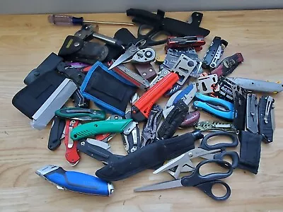 TSA LOT Of Knives Multi Tools & More! 15+ LBS Variety Mix! FREE SHIPPING! • $84.99