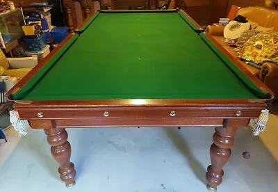 9ft Pool Snooker Billiard Table Green Slate With Timber/felt Cover & Equipment • $1500