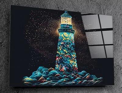 Magic Lighthouse Wall Art Acrylic Glass Design Original Home Office Room Decor • £585