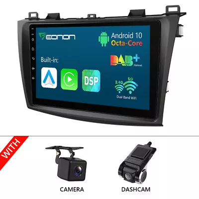 CAM+DVR+Fit Mazda 3 10-13 9  IPS Screen GPS Navi Car Radio Stereo Android 10 DSP • $192.37