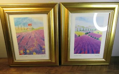 2x Framed Peter Coates Prints Lavender Fields & Lavender Garden 10x12in • £12