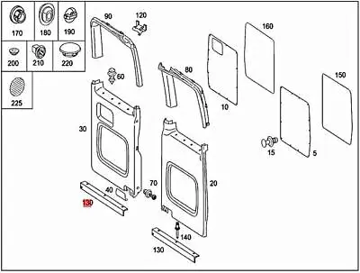 Genuine MERCEDES W447 W639 VITO / MIXTO Box W639 Plastic Section 6399870225 • $6.50