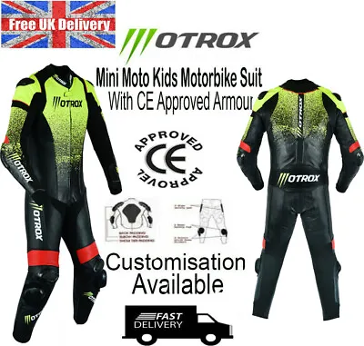 Motrox Kids & Adults Motorbike Motorcycle Mini Moto Leather Suit With CE Armors • $369.93