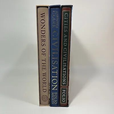 Folio Society LOT Of 3 WONDERS OF THE WORLD Civilisation Cities And Oversized • $36.95