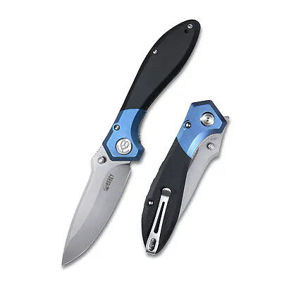 Kubey Ruckus Everyday Carry Pocket Knife 3.31  Drop Point Blade Deep Carry Clip • $56