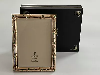 L’Objet SUNBURST Picture Frame 5x7 - Gold & Green Stone - Neiman Marcus PLZ READ • $118.75