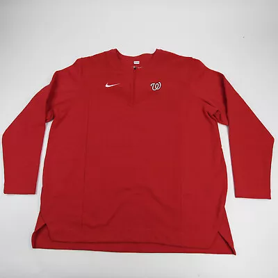 Washington Nationals Nike MLB Authentic Dri-Fit Pullover Men's Red Used • $44.99