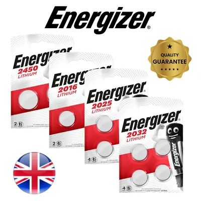 Energizer CR2450 CR2032 CR2025 CR2016 Lithium Coin Cell Battery Long Expiry Date • £2.75