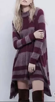 Free People Oversized Asymmetrical Sweater Dress Size XS Striped Boho • $24.99