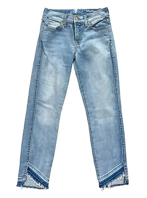 7 For All Mankind Jeans Womens Size 24 Roxanne Ankle Light Wash Release Step Hem • $18.95