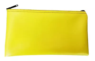 Vinyl Zipper Bags Leatherette 11 X 6 Inches Small Compact Yellow 1 Zippered P... • $14.76
