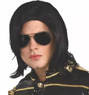 Michael Jackson Wig Sunglasses 80's Pop Star Halloween Adult Costume Accessory • $30.57