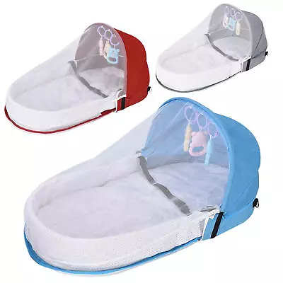 Portable Newborn Infant Baby Bed Bassinet Crib Cradles Travel SleeperFoldable • $41.91