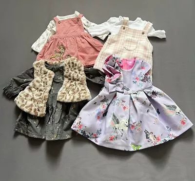 Newborn Baby Girl Clothes Bundle 0-3 Months Outfits First Size Dresses 7 Pieces • £12.47